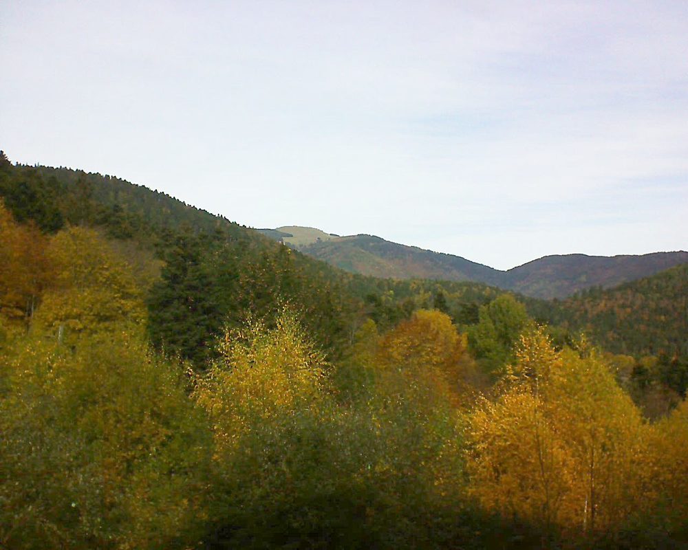 Le petit ballon vu depuis le Domaine Langmatt à Murbach le 06.11.2018 à 11:45 Le petit ballon (Alsace, Vosges) le 06.11.2018 à 11:45