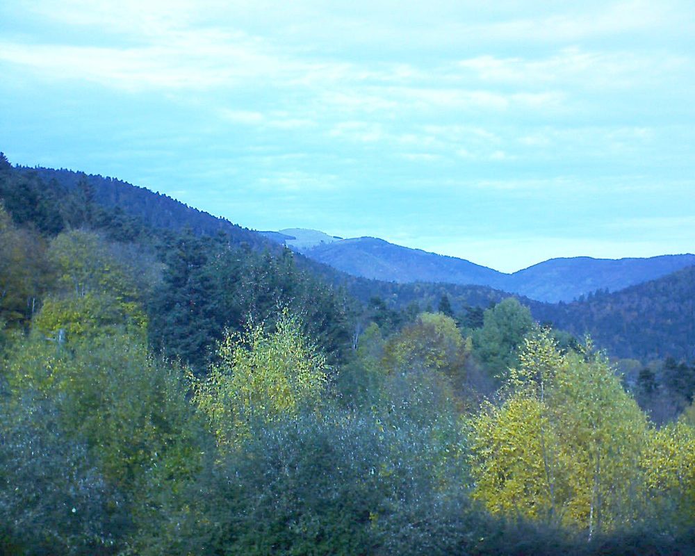 Le petit ballon vu depuis le Domaine Langmatt à Murbach le 06.11.2018 à 12:45 Le petit ballon (Alsace, Vosges) le 06.11.2018 à 12:45
