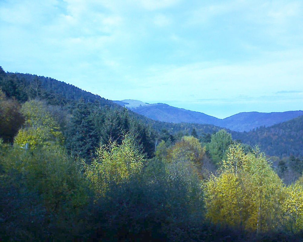 Le petit ballon vu depuis le Domaine Langmatt à Murbach le 06.11.2018 à 13:45 Le petit ballon (Alsace, Vosges) le 06.11.2018 à 13:45
