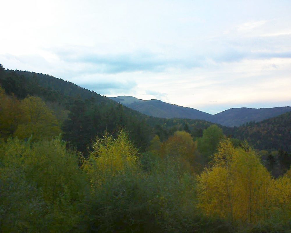 Le petit ballon vu depuis le Domaine Langmatt à Murbach le 06.11.2018 à 17:00 Le petit ballon (Alsace, Vosges) le 06.11.2018 à 17:00