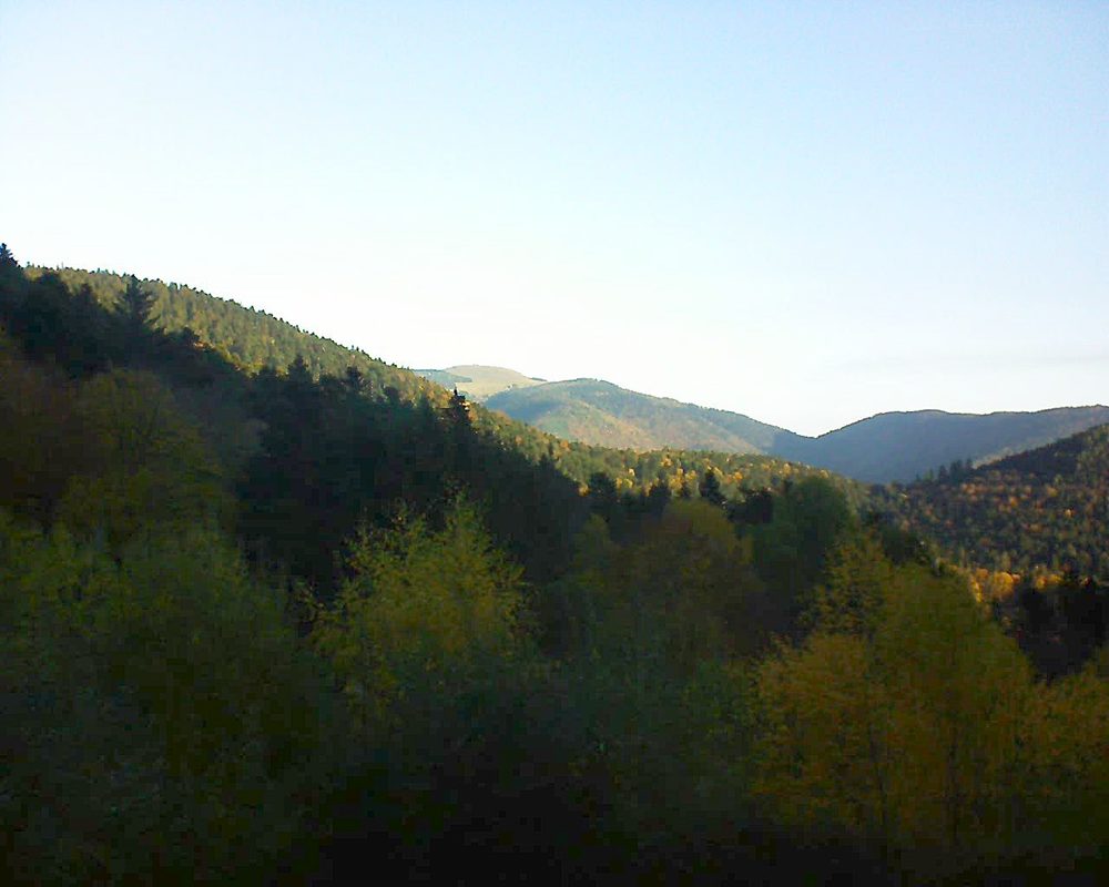 Le petit ballon vu depuis le Domaine Langmatt à Murbach le 07.11.2018 à 08:15 Le petit ballon (Alsace, Vosges) le 07.11.2018 à 08:15