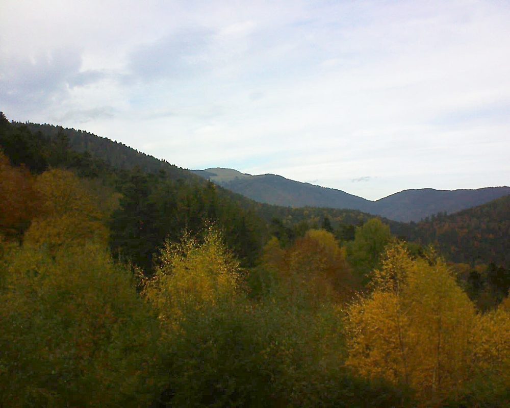 Le petit ballon vu depuis le Domaine Langmatt à Murbach le 07.11.2018 à 13:15 Le petit ballon (Alsace, Vosges) le 07.11.2018 à 13:15