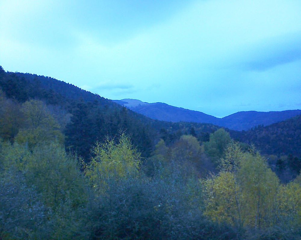 Le petit ballon vu depuis le Domaine Langmatt à Murbach le 07.11.2018 à 16:45 Le petit ballon (Alsace, Vosges) le 07.11.2018 à 16:45