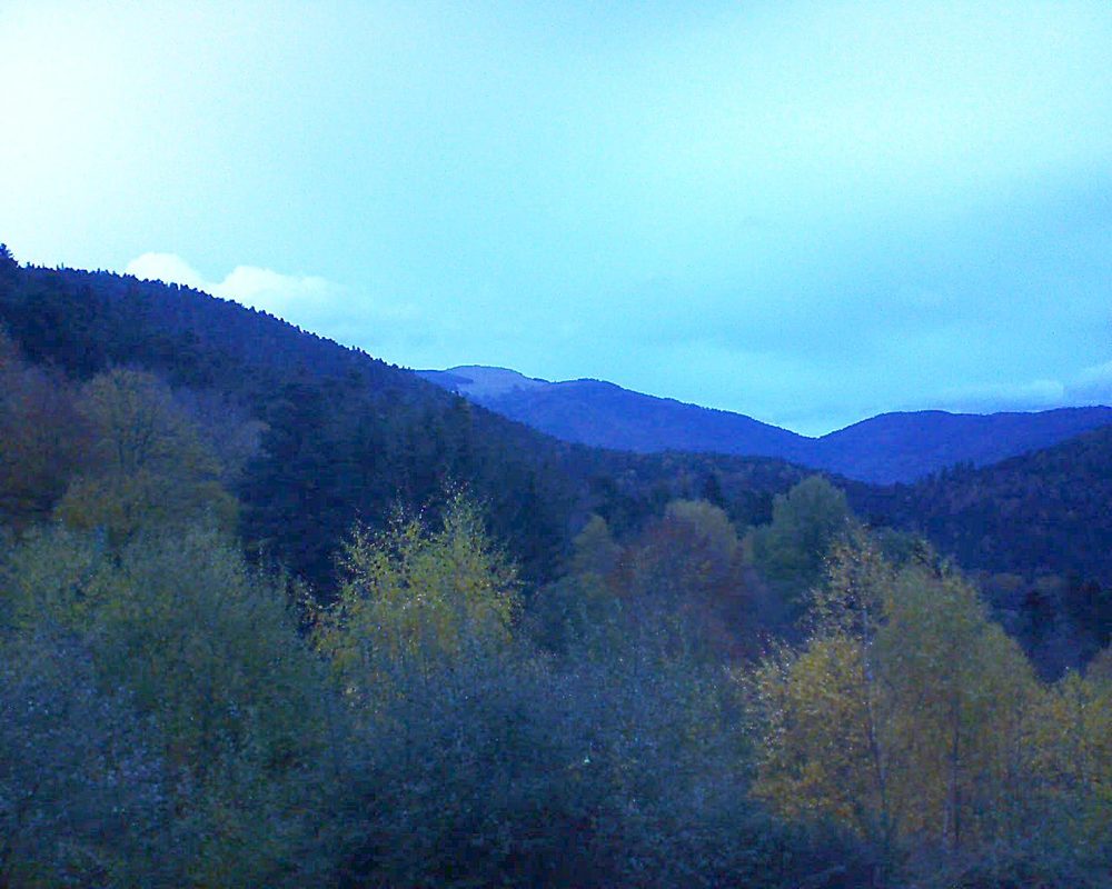 Le petit ballon vu depuis le Domaine Langmatt à Murbach le 07.11.2018 à 17:00 Le petit ballon (Alsace, Vosges) le 07.11.2018 à 17:00