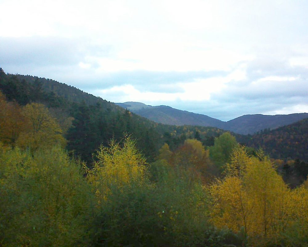 Le petit ballon vu depuis le Domaine Langmatt à Murbach le 08.11.2018 à 07:45 Le petit ballon (Alsace, Vosges) le 08.11.2018 à 07:45