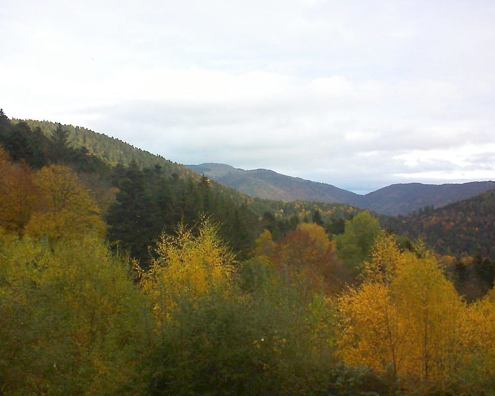 Le petit ballon vu depuis le Domaine Langmatt à Murbach le 08.11.2018 à 08:15 Le petit ballon (Alsace, Vosges) le 08.11.2018 à 08:15