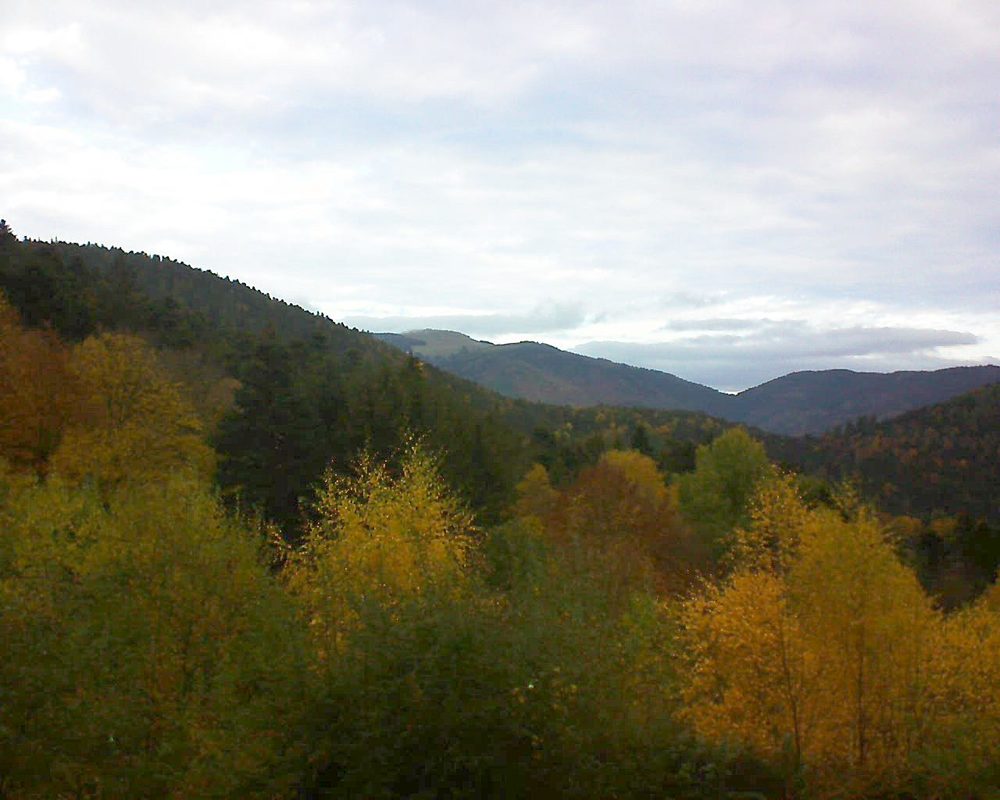 Le petit ballon vu depuis le Domaine Langmatt à Murbach le 08.11.2018 à 08:45 Le petit ballon (Alsace, Vosges) le 08.11.2018 à 08:45