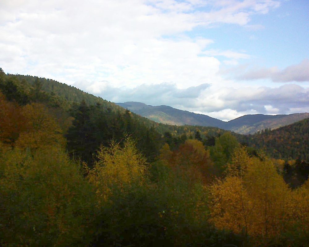 Le petit ballon vu depuis le Domaine Langmatt à Murbach le 08.11.2018 à 09:45 Le petit ballon (Alsace, Vosges) le 08.11.2018 à 09:45