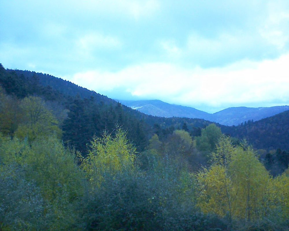 Le petit ballon vu depuis le Domaine Langmatt à Murbach le 08.11.2018 à 12:15 Le petit ballon (Alsace, Vosges) le 08.11.2018 à 12:15
