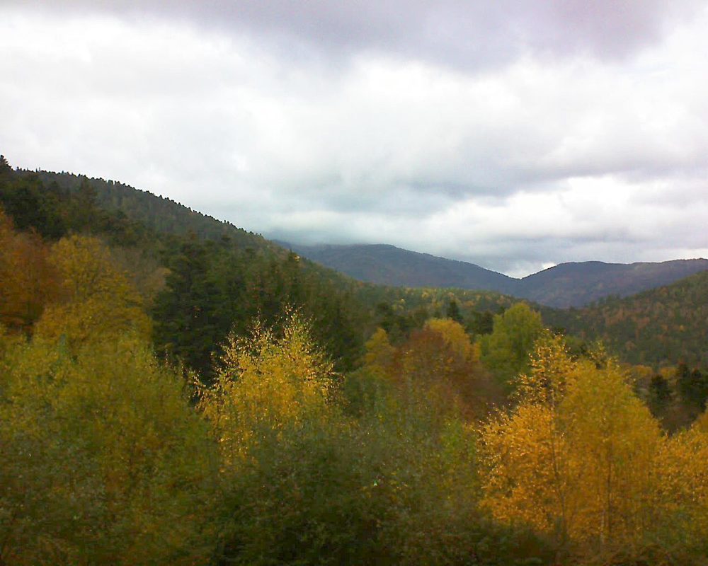 Le petit ballon vu depuis le Domaine Langmatt à Murbach le 08.11.2018 à 13:45 Le petit ballon (Alsace, Vosges) le 08.11.2018 à 13:45