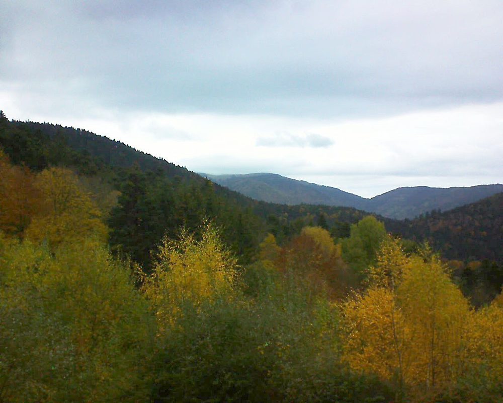 Le petit ballon vu depuis le Domaine Langmatt à Murbach le 08.11.2018 à 16:15 Le petit ballon (Alsace, Vosges) le 08.11.2018 à 16:15