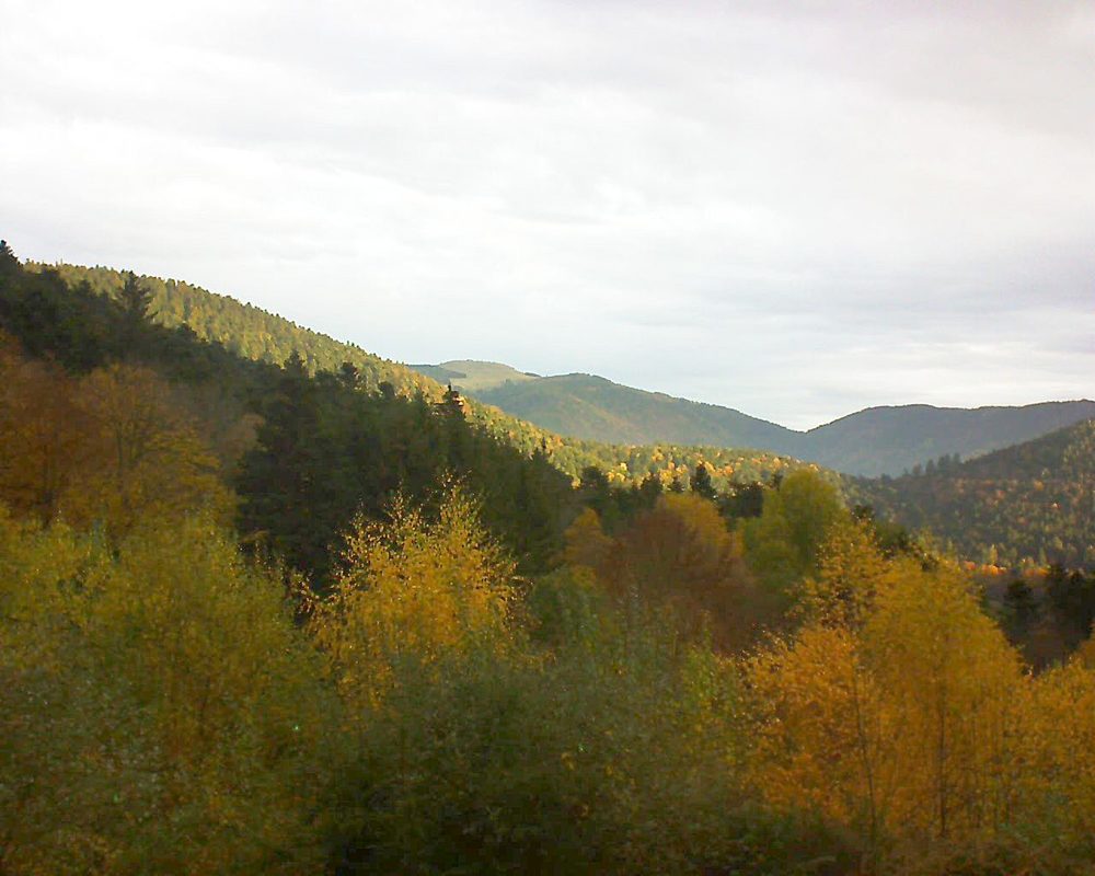 Le petit ballon vu depuis le Domaine Langmatt à Murbach le 10.11.2018 à 08:00 Le petit ballon (Alsace, Vosges) le 10.11.2018 à 08:00