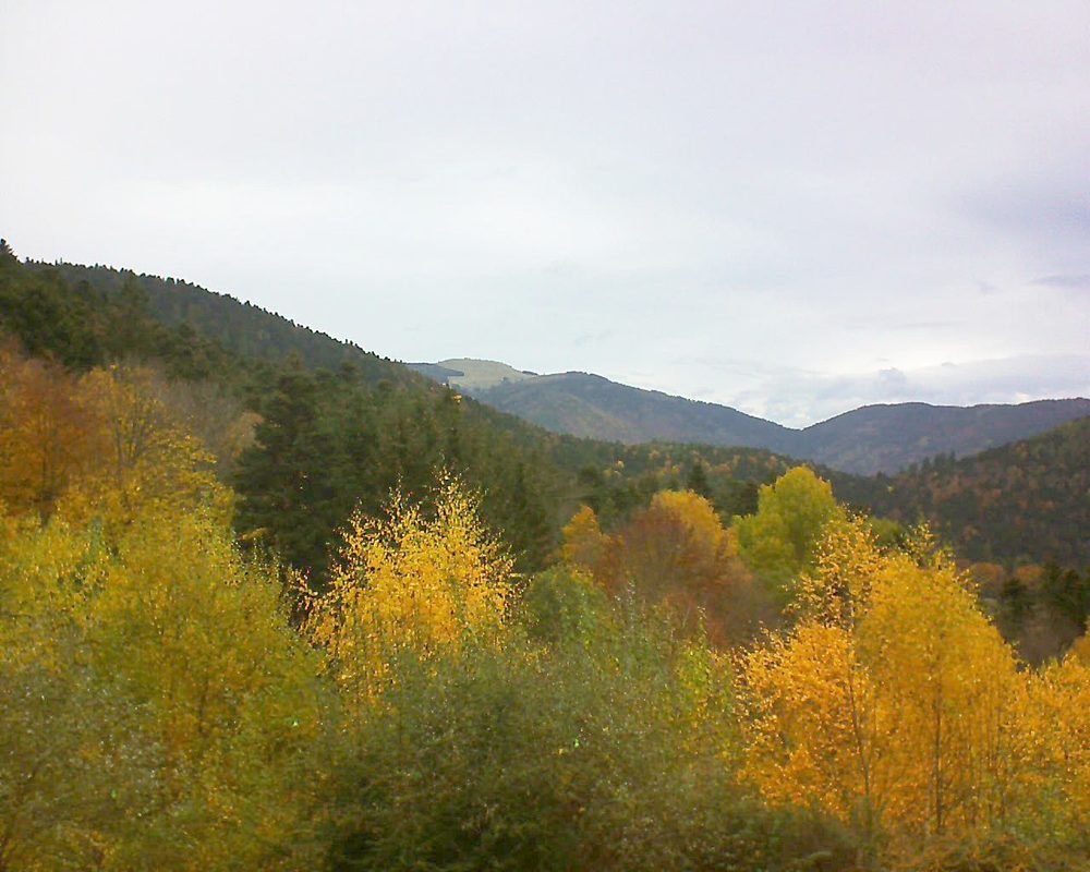 Le petit ballon vu depuis le Domaine Langmatt à Murbach le 10.11.2018 à 10:45 Le petit ballon (Alsace, Vosges) le 10.11.2018 à 10:45
