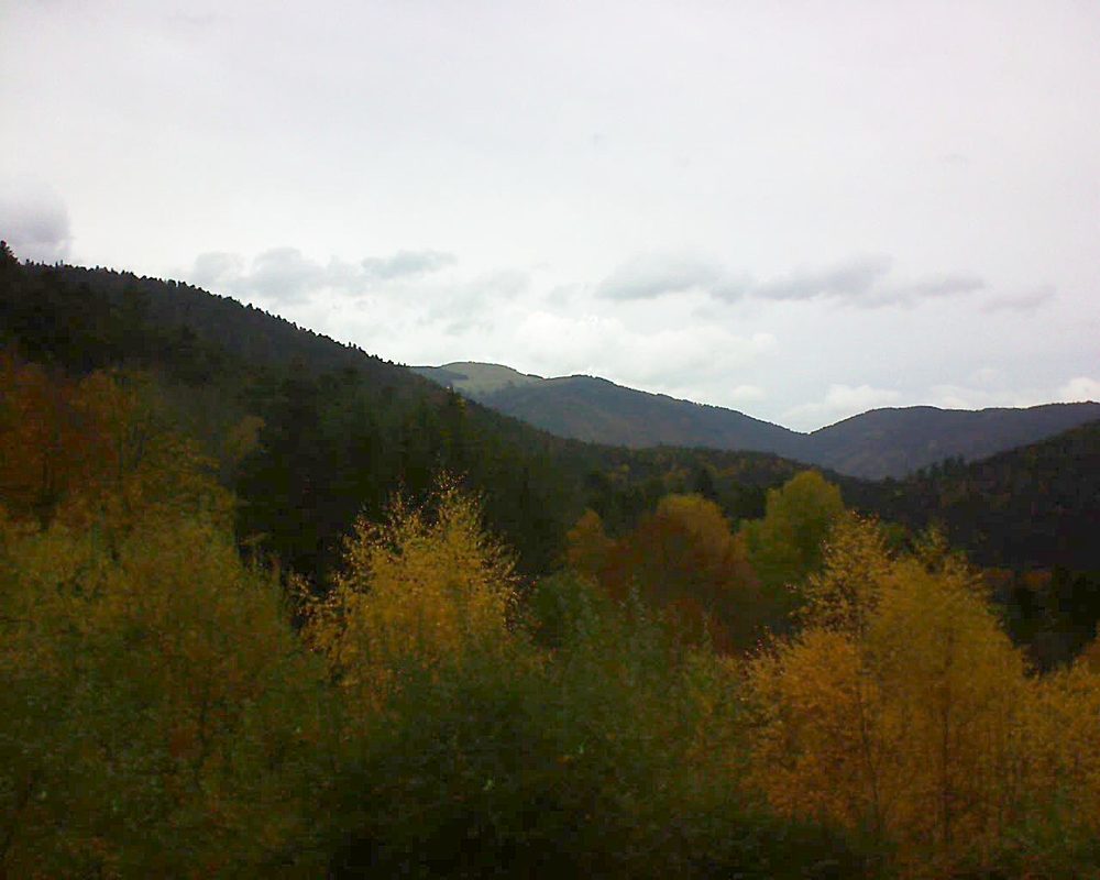Le petit ballon vu depuis le Domaine Langmatt à Murbach le 10.11.2018 à 12:15 Le petit ballon (Alsace, Vosges) le 10.11.2018 à 12:15
