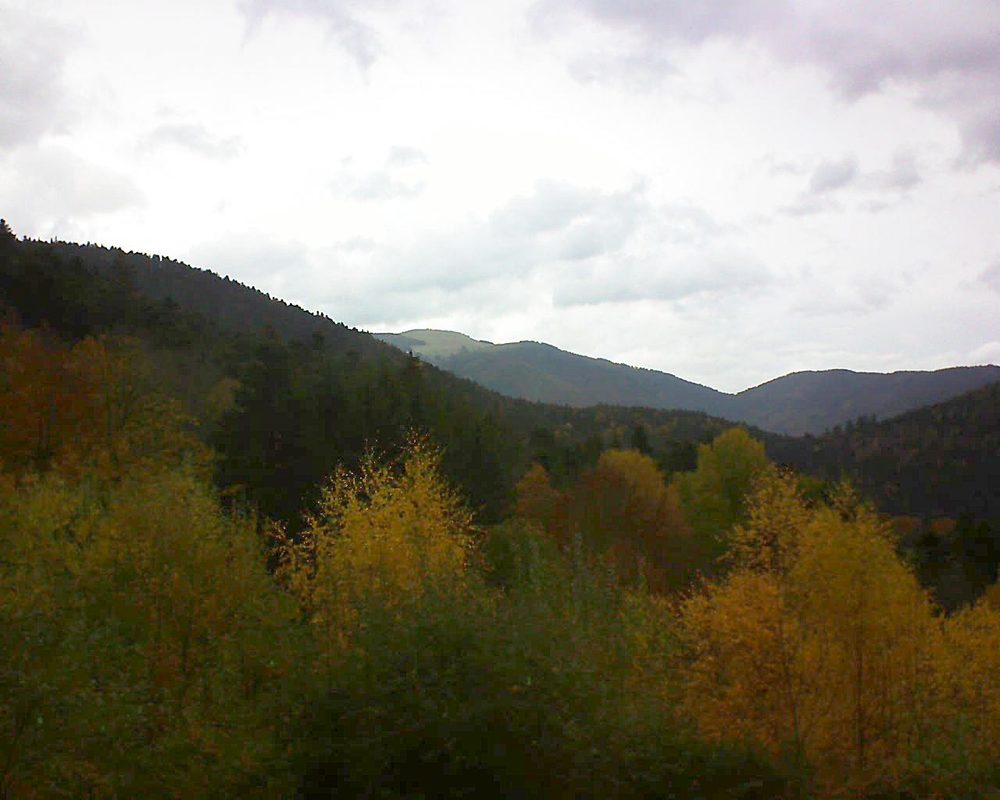 Le petit ballon vu depuis le Domaine Langmatt à Murbach le 10.11.2018 à 12:45 Le petit ballon (Alsace, Vosges) le 10.11.2018 à 12:45