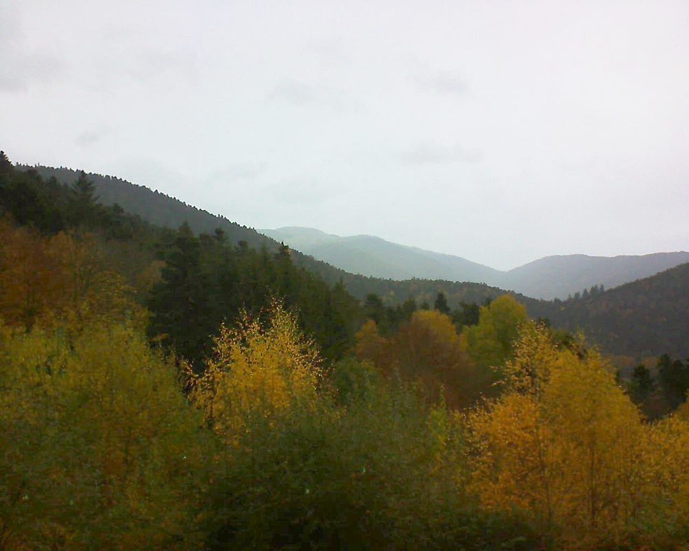Le petit ballon vu depuis le Domaine Langmatt à Murbach le 10.11.2018 à 14:00 Le petit ballon (Alsace, Vosges) le 10.11.2018 à 14:00
