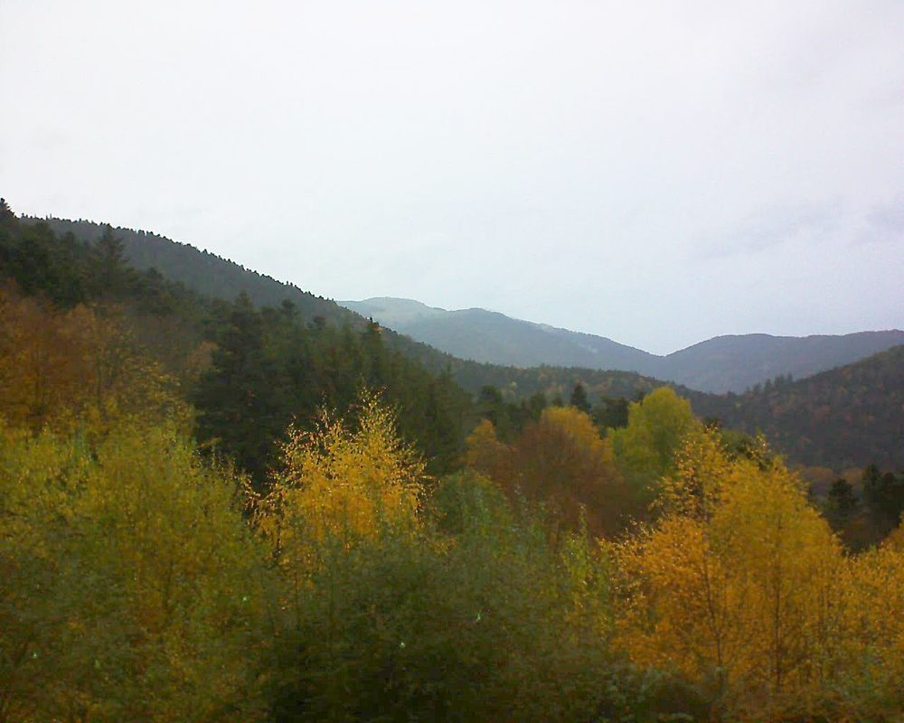 Le petit ballon vu depuis le Domaine Langmatt à Murbach le 10.11.2018 à 16:00 Le petit ballon (Alsace, Vosges) le 10.11.2018 à 16:00