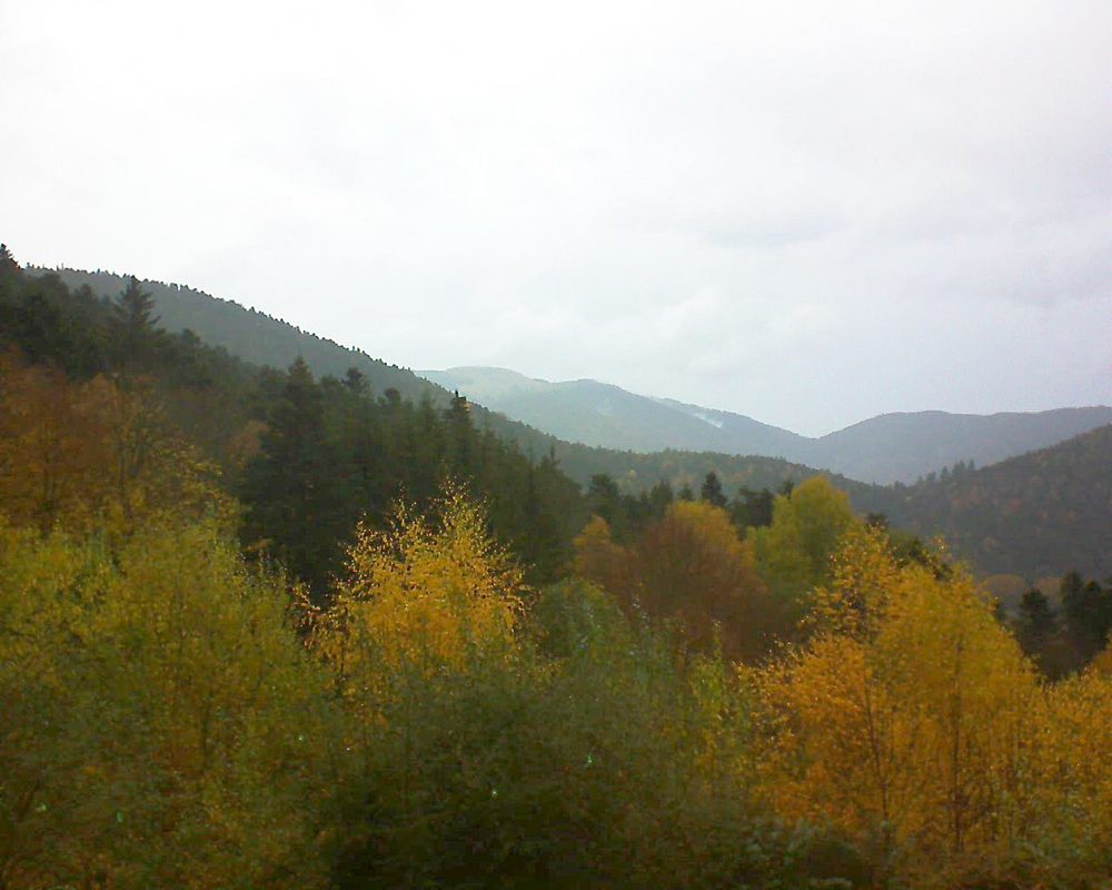 Le petit ballon vu depuis le Domaine Langmatt à Murbach le 10.11.2018 à 16:15 Le petit ballon (Alsace, Vosges) le 10.11.2018 à 16:15