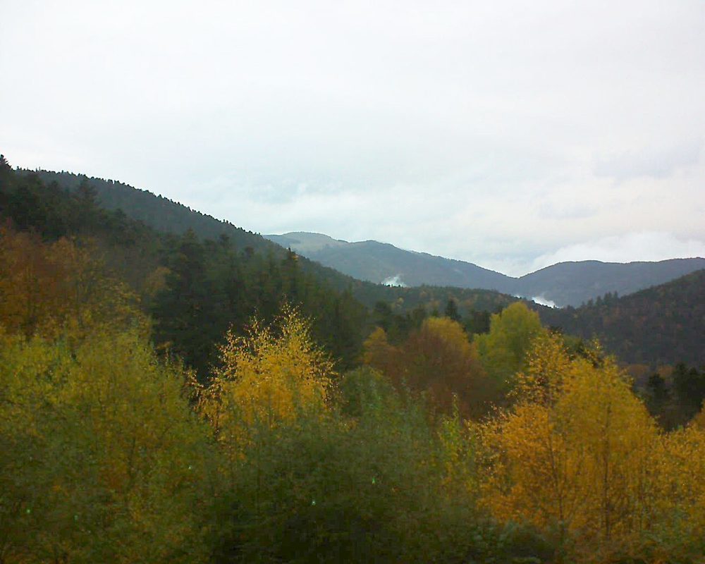 Le petit ballon vu depuis le Domaine Langmatt à Murbach le 10.11.2018 à 16:45 Le petit ballon (Alsace, Vosges) le 10.11.2018 à 16:45