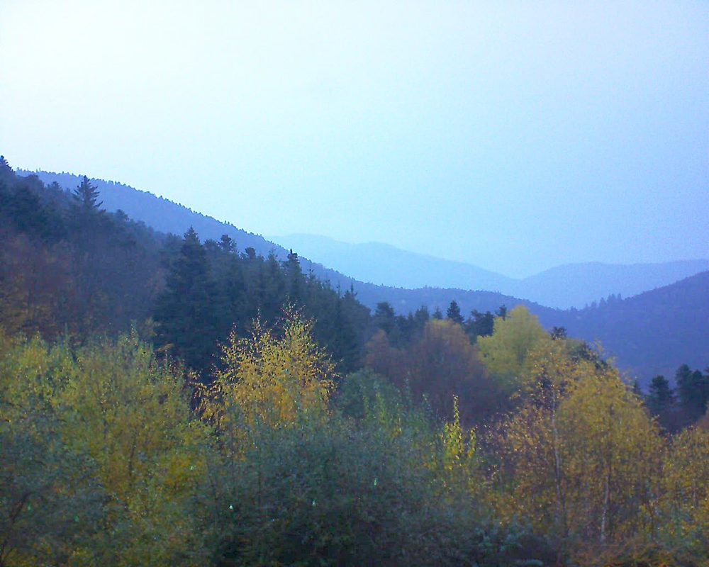 Le petit ballon vu depuis le Domaine Langmatt à Murbach le 13.11.2018 à 08:15 Le petit ballon (Alsace, Vosges) le 13.11.2018 à 08:15
