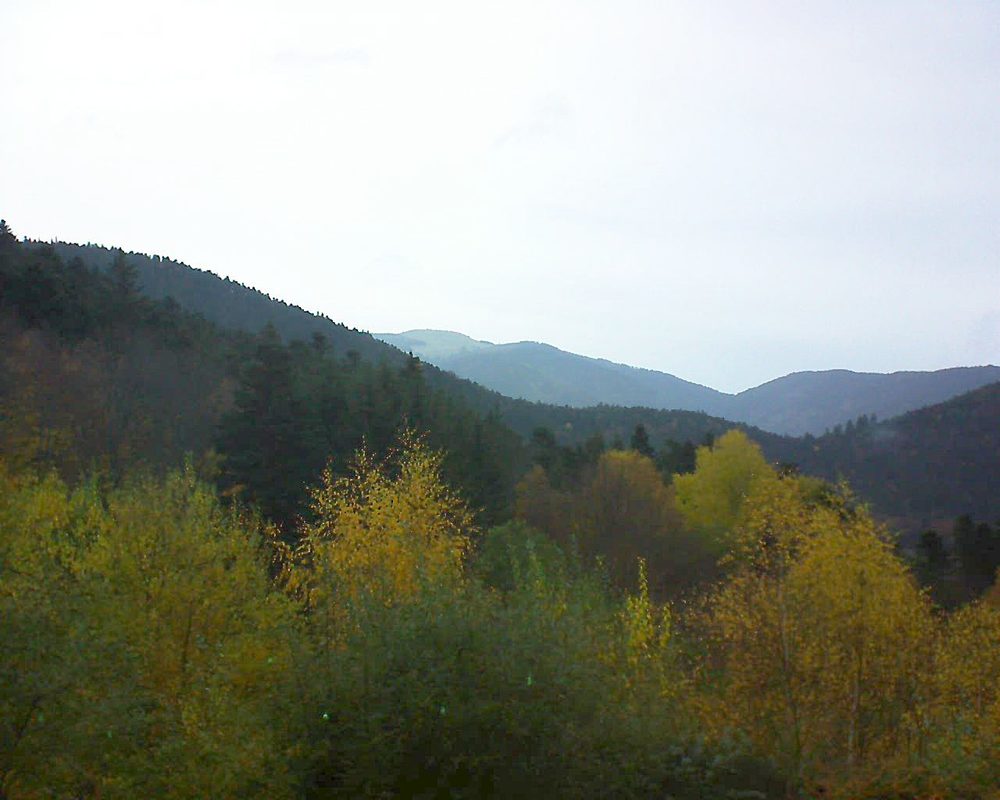 Le petit ballon vu depuis le Domaine Langmatt à Murbach le 13.11.2018 à 08:30 Le petit ballon (Alsace, Vosges) le 13.11.2018 à 08:30