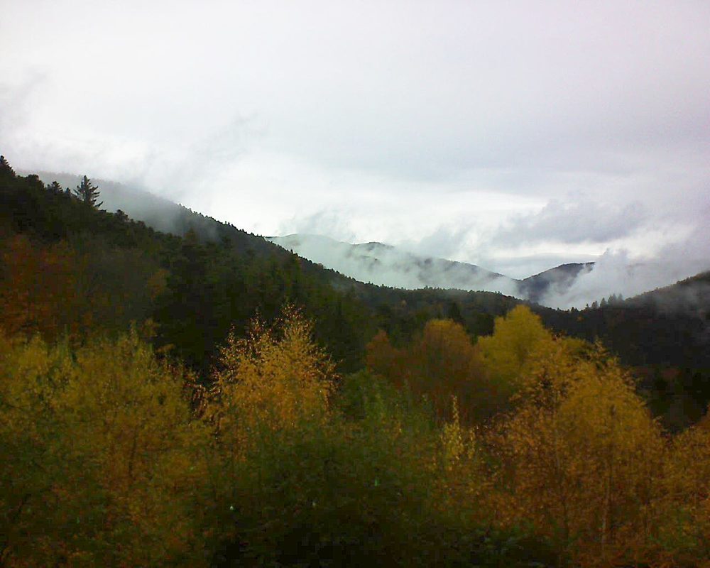 Le petit ballon vu depuis le Domaine Langmatt à Murbach le 13.11.2018 à 10:30 Le petit ballon (Alsace, Vosges) le 13.11.2018 à 10:30