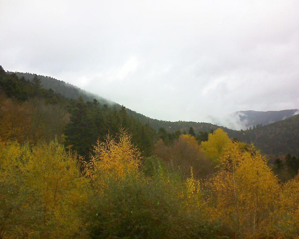 Le petit ballon vu depuis le Domaine Langmatt à Murbach le 13.11.2018 à 13:00 Le petit ballon (Alsace, Vosges) le 13.11.2018 à 13:00