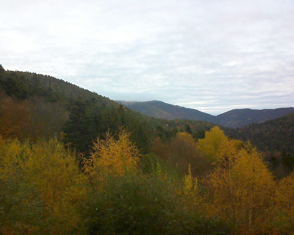 Le petit ballon vu depuis le Domaine Langmatt à Murbach le 14.11.2018 à 07:45 Le petit ballon (Alsace, Vosges) le 14.11.2018 à 07:45