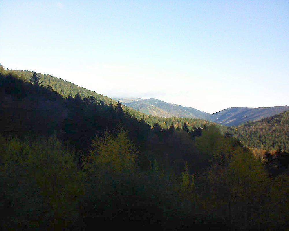 Le petit ballon vu depuis le Domaine Langmatt à Murbach le 14.11.2018 à 09:15 Le petit ballon (Alsace, Vosges) le 14.11.2018 à 09:15