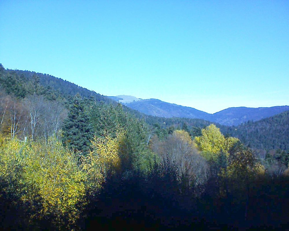 Le petit ballon vu depuis le Domaine Langmatt à Murbach le 14.11.2018 à 11:15 Le petit ballon (Alsace, Vosges) le 14.11.2018 à 11:15