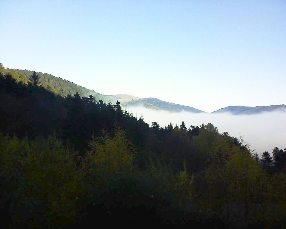 Le petit ballon vu depuis le Domaine Langmatt à Murbach le 15.11.2018 à 09:30 Le petit ballon (Alsace, Vosges) le 15.11.2018 à 09:30