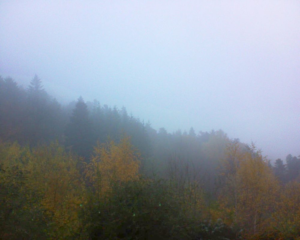 Le petit ballon vu depuis le Domaine Langmatt à Murbach le 16.11.2018 à 15:45 Le petit ballon (Alsace, Vosges) le 16.11.2018 à 15:45