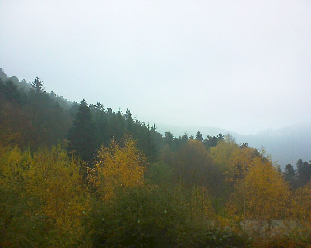 Le petit ballon vu depuis le Domaine Langmatt à Murbach le 17.11.2018 à 08:15 Le petit ballon (Alsace, Vosges) le 17.11.2018 à 08:15