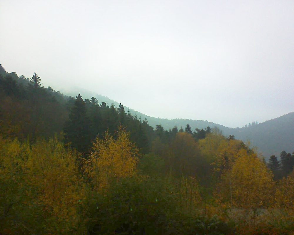 Le petit ballon vu depuis le Domaine Langmatt à Murbach le 17.11.2018 à 09:00 Le petit ballon (Alsace, Vosges) le 17.11.2018 à 09:00