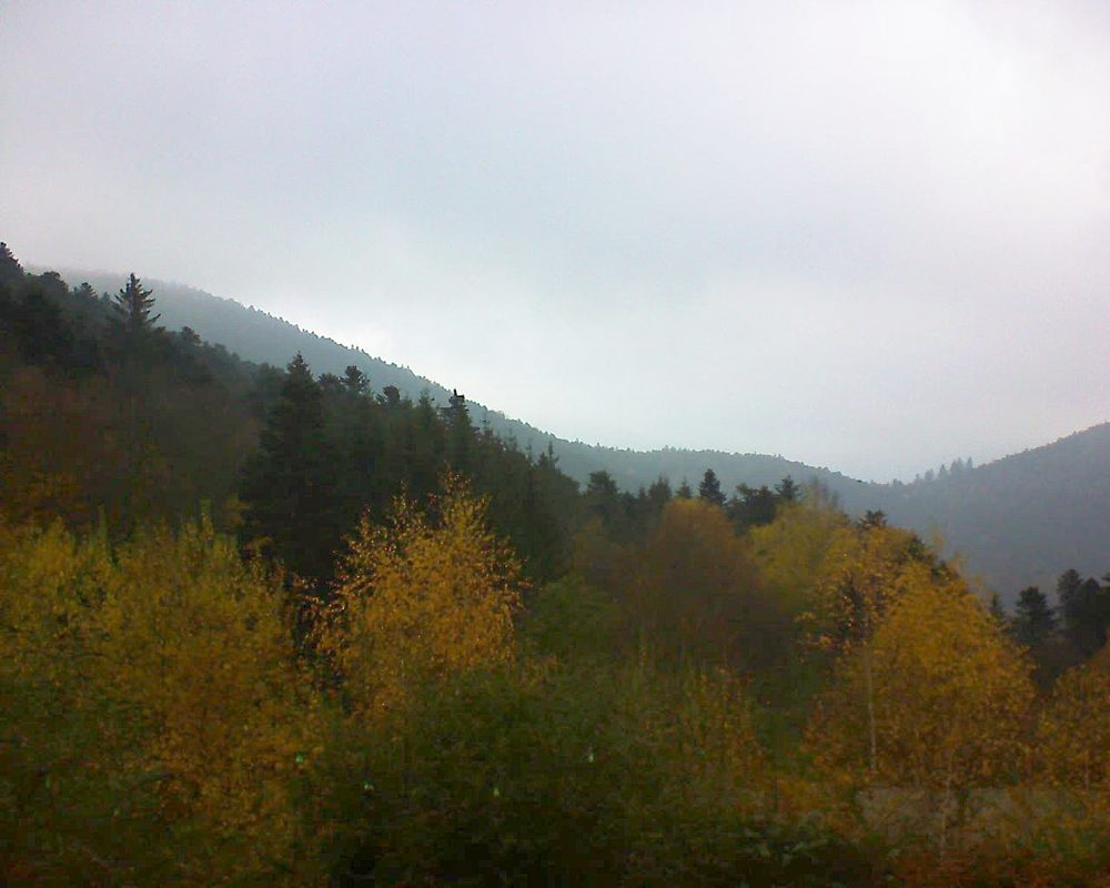 Le petit ballon vu depuis le Domaine Langmatt à Murbach le 17.11.2018 à 10:00 Le petit ballon (Alsace, Vosges) le 17.11.2018 à 10:00
