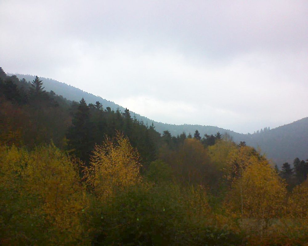 Le petit ballon vu depuis le Domaine Langmatt à Murbach le 17.11.2018 à 10:30 Le petit ballon (Alsace, Vosges) le 17.11.2018 à 10:30