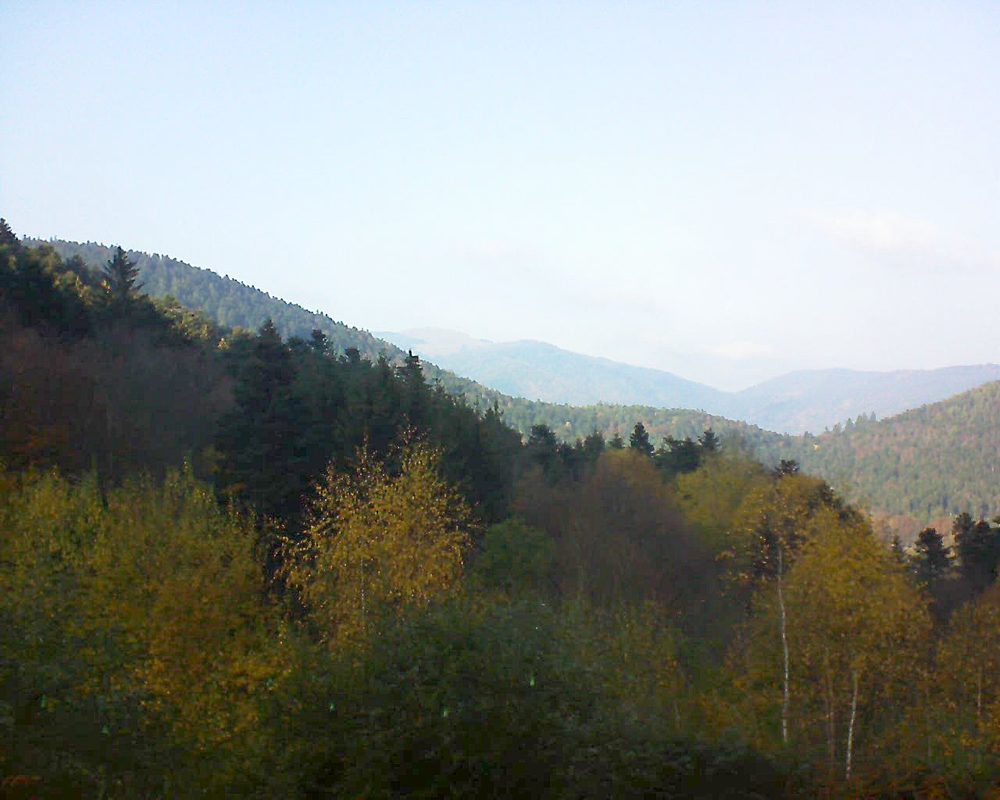 Le petit ballon vu depuis le Domaine Langmatt à Murbach le 17.11.2018 à 14:30 Le petit ballon (Alsace, Vosges) le 17.11.2018 à 14:30