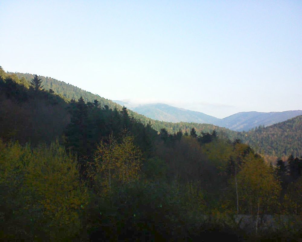 Le petit ballon vu depuis le Domaine Langmatt à Murbach le 18.11.2018 à 09:30 Le petit ballon (Alsace, Vosges) le 18.11.2018 à 09:30
