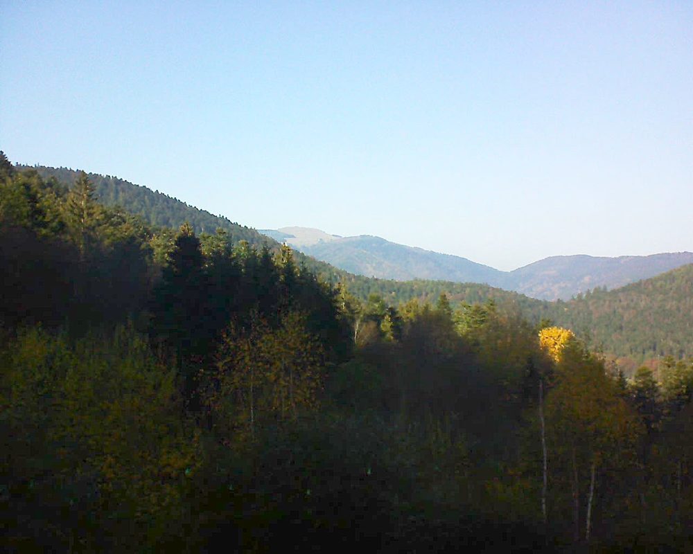 Le petit ballon vu depuis le Domaine Langmatt à Murbach le 18.11.2018 à 14:00 Le petit ballon (Alsace, Vosges) le 18.11.2018 à 14:00