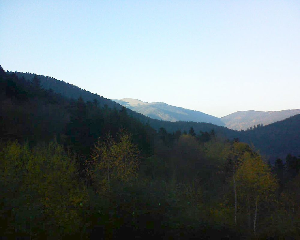 Le petit ballon vu depuis le Domaine Langmatt à Murbach le 18.11.2018 à 15:45 Le petit ballon (Alsace, Vosges) le 18.11.2018 à 15:45