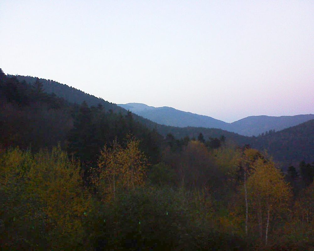 Le petit ballon vu depuis le Domaine Langmatt à Murbach le 18.11.2018 à 17:00 Le petit ballon (Alsace, Vosges) le 18.11.2018 à 17:00