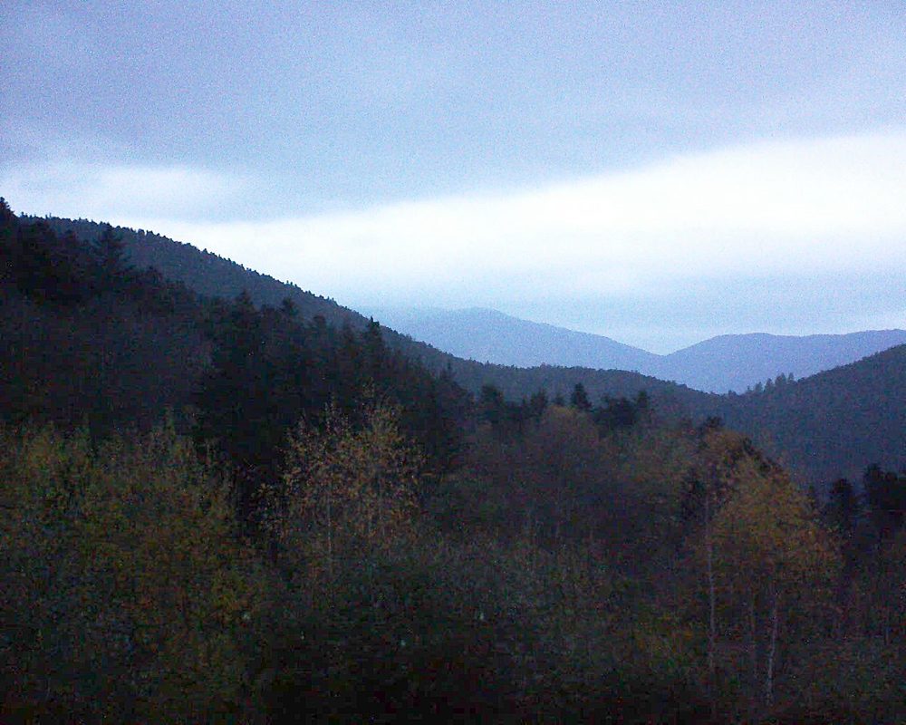 Le petit ballon vu depuis le Domaine Langmatt à Murbach le 19.11.2018 à 07:45 Le petit ballon (Alsace, Vosges) le 19.11.2018 à 07:45