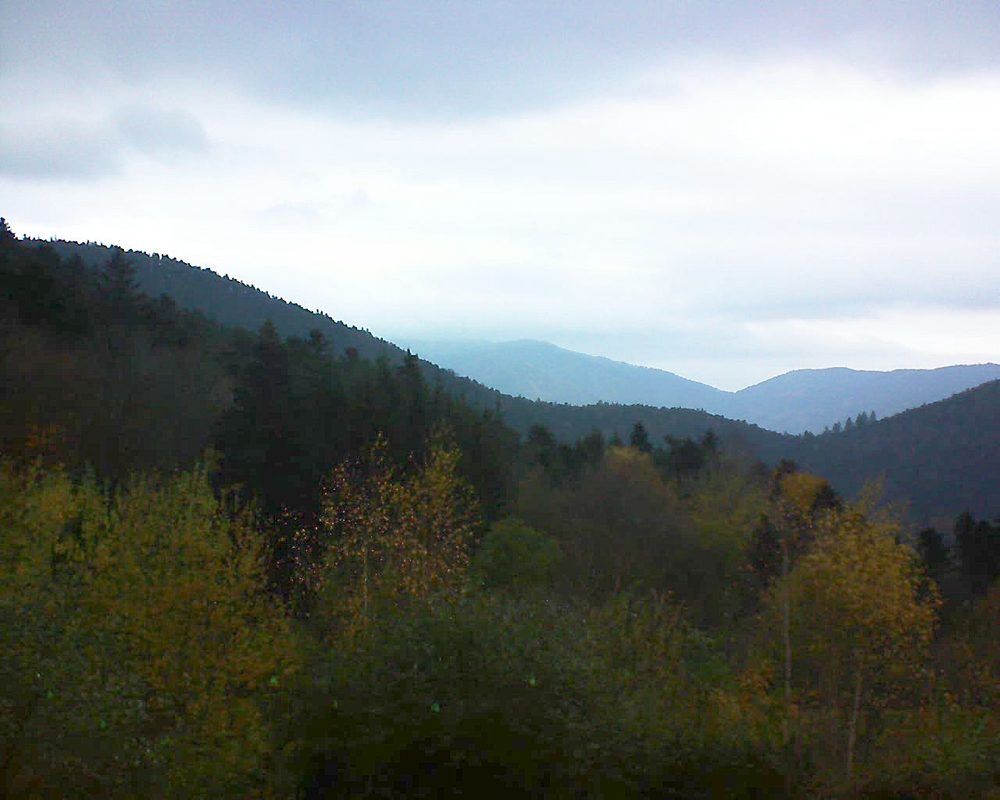 Le petit ballon vu depuis le Domaine Langmatt à Murbach le 19.11.2018 à 08:45 Le petit ballon (Alsace, Vosges) le 19.11.2018 à 08:45
