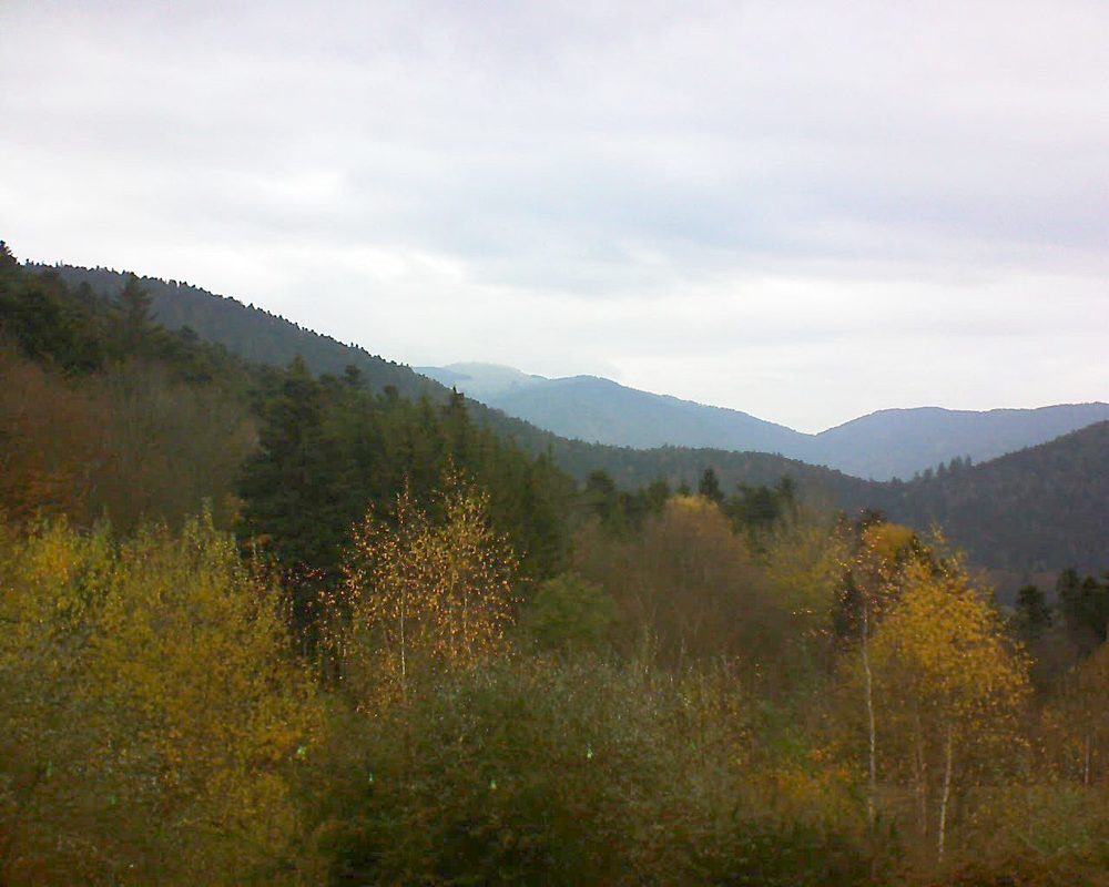 Le petit ballon vu depuis le Domaine Langmatt à Murbach le 19.11.2018 à 12:15 Le petit ballon (Alsace, Vosges) le 19.11.2018 à 12:15