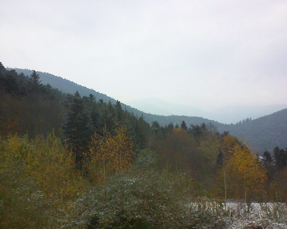 Le petit ballon vu depuis le Domaine Langmatt à Murbach le 20.11.2018 à 08:45 Le petit ballon (Alsace, Vosges) le 20.11.2018 à 08:45