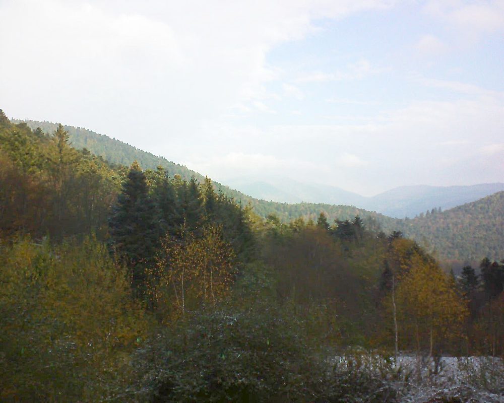Le petit ballon vu depuis le Domaine Langmatt à Murbach le 20.11.2018 à 10:30 Le petit ballon (Alsace, Vosges) le 20.11.2018 à 10:30
