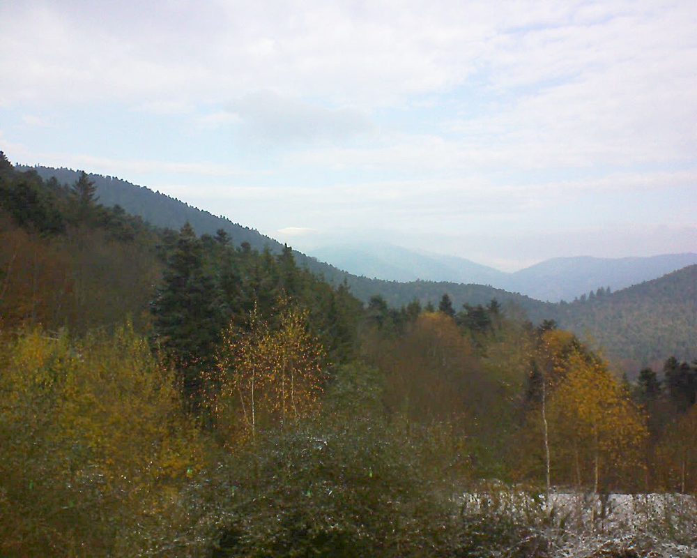 Le petit ballon vu depuis le Domaine Langmatt à Murbach le 20.11.2018 à 11:15 Le petit ballon (Alsace, Vosges) le 20.11.2018 à 11:15