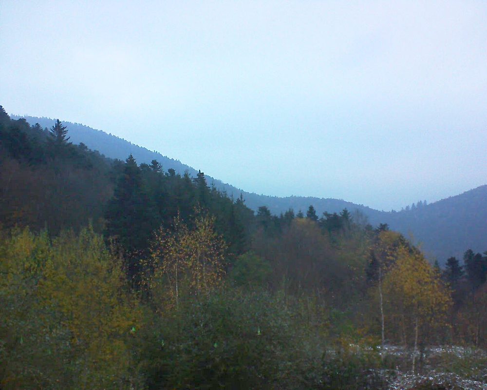 Le petit ballon vu depuis le Domaine Langmatt à Murbach le 20.11.2018 à 15:45 Le petit ballon (Alsace, Vosges) le 20.11.2018 à 15:45