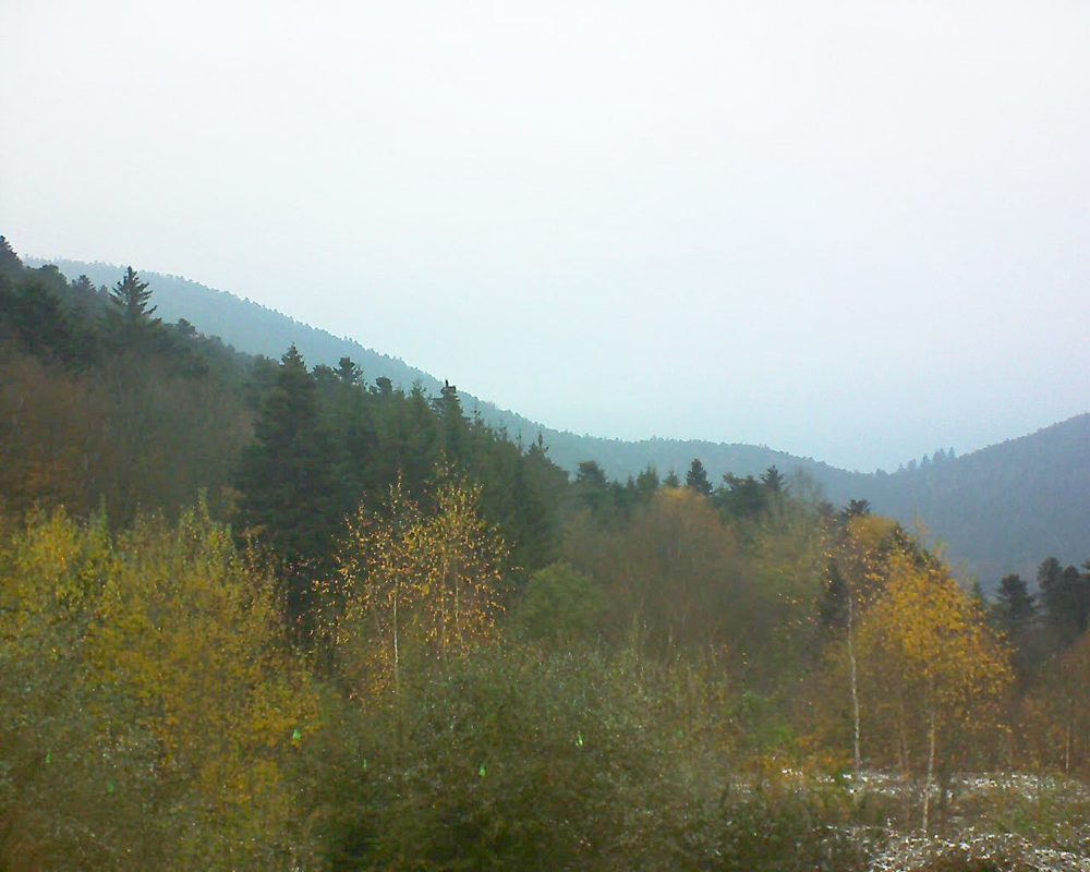 Le petit ballon vu depuis le Domaine Langmatt à Murbach le 20.11.2018 à 16:00 Le petit ballon (Alsace, Vosges) le 20.11.2018 à 16:00