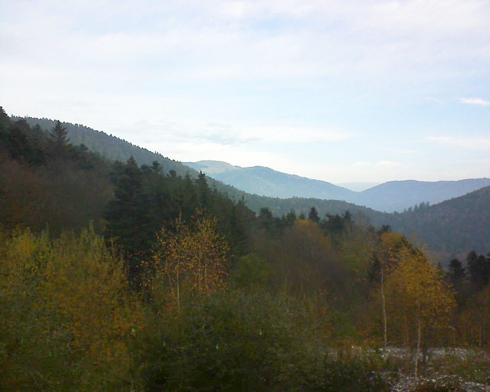 Le petit ballon vu depuis le Domaine Langmatt à Murbach le 21.11.2018 à 09:15 Le petit ballon (Alsace, Vosges) le 21.11.2018 à 09:15